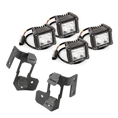 Imagem de Rugged Ridge Kit de luz 11232.19, montagem em pilar A, feixe duplo, quadrado; Wrangler JK 07-18