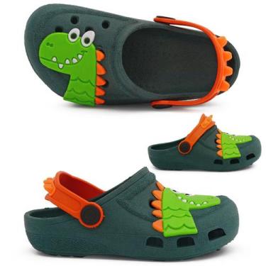 Imagem de Sandália Babuche Infantil Dinosaur Menino Menina Papete Calce Fácil - 