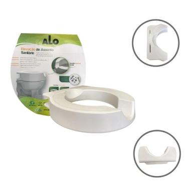 Imagem de Assento De Vaso Elevado 7,5 cm P/idosos Deficientes Alo - Abertura Fro