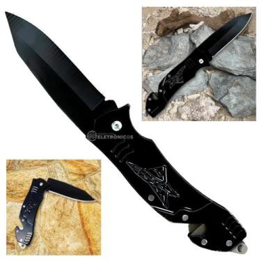 Imagem de Faquinha de Bolso Versátil em Aço Canivete Portátil Camping, Pesca e U