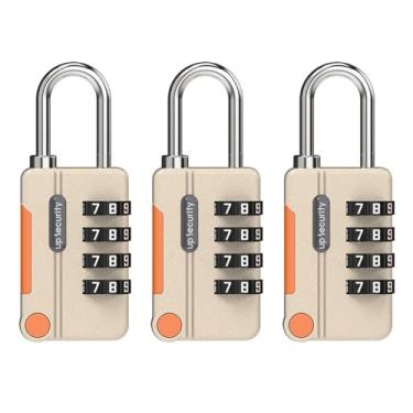 Imagem de TOKSHOP Cadeado com Segredo 4 Dígitos 30mm Segurança para Mochila Mala Armário (3, Dourado)