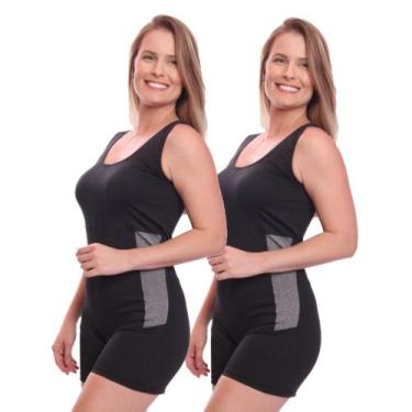 Imagem de Kit 2 Maiôs Natação Hidroginástica + 2 Toucas. - Brás e Cia, 2 cinzas,