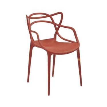 Imagem de Kit 4 Cadeiras Jantar Allegra Laranja Telha PP - Rivatti