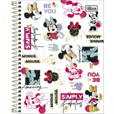 Imagem de Caderno Colegial Capa Dura 10 Materias Minnie 160fls - Tilibra