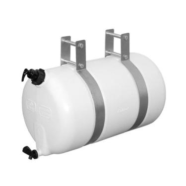 Imagem de Barrica D'água Plástica 25 Litros Branca Com Saboneteira - Fabbof