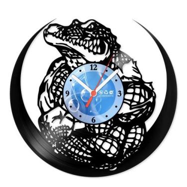 Imagem de Relógio De Parede Disco Vinil Animais - Crocodilo - VAN-180 - Modernar