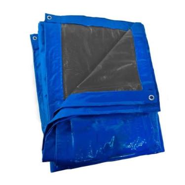Imagem de Lona de Caminhão Azul x Preto 3x2 500 Micras - BRN COMMERCE