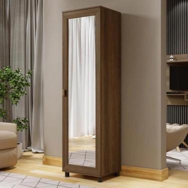 Imagem de Armário Multiuso Organizador Com Espelho Diamante  Benetil - Imbuia - 