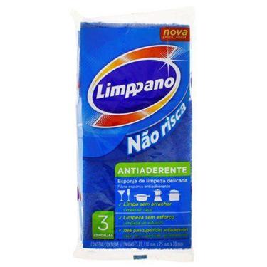 Imagem de Esponja Limppano Antiaderente Embalagem 3 Un - limpano