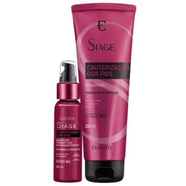 Imagem de Kit Eudora Siàge Cauterização dos Fios Shampoo 250ml + Sérum 60ml