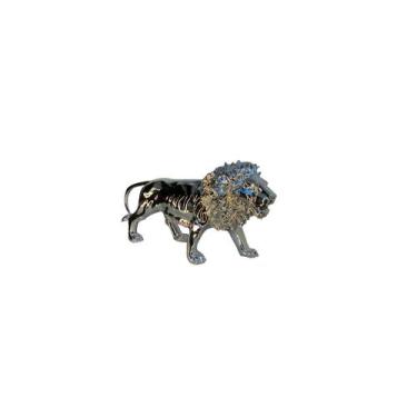 Imagem de Escultura Decorativa Leão Metal Lindos Detalhes Formosa - LUXdécor cas