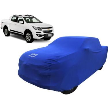 Imagem de Capa Automotiva Para Chevrolet S10 Tecido Helanca Lycra - Mz, Azul