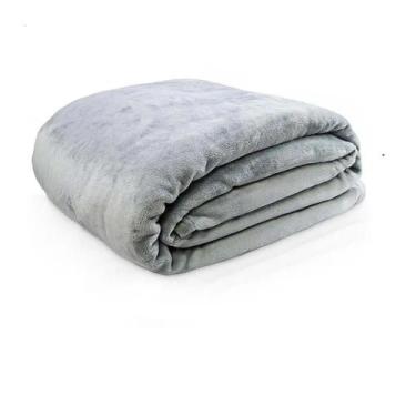 Imagem de Cobertor manta velour 300g solteiro 150x220 cinza neo camesa
