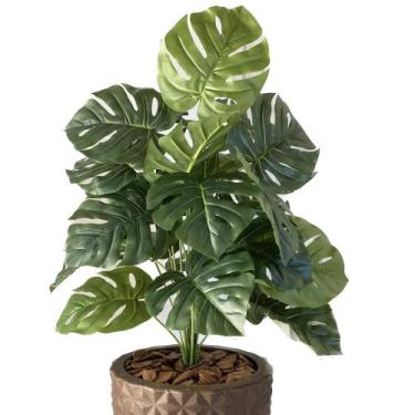 Imagem de Costela De Adão Artificial 24 Folhas Buquê Decoração Casa - Flor Imp