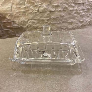 Imagem de Manteigueira de Cristal com Tampa Radial 8x10,5x18cm - Lyor