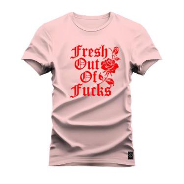 Imagem de Camiseta Plus Size Algodão T-Shirt Estampada Fresh out - Nexstar, Rosa