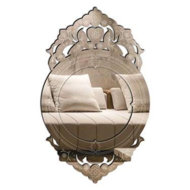 Imagem de Espelho Decorativo Veneziano Pegui  19x32 3887 - CREATUS, prata