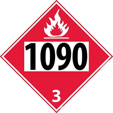 Imagem de NMC DL83BR National Marker Dot Placard Sign, quatro dígitos 1090, 26 cm x 26 cm, plástico rígido