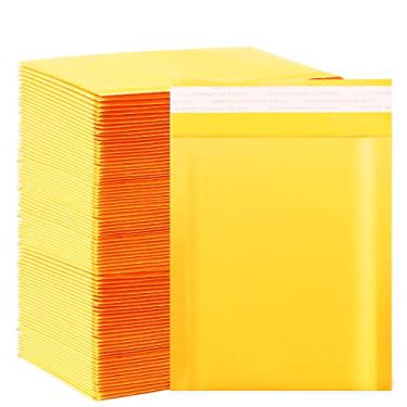 Imagem de Dasen Envelopes Kraft Bubble 15 x 23 cm 100 peças, pequenos sacos de envio de correio autovedantes, envelopes acolchoados amarelos nº 0 (6 x 9-100 peças)