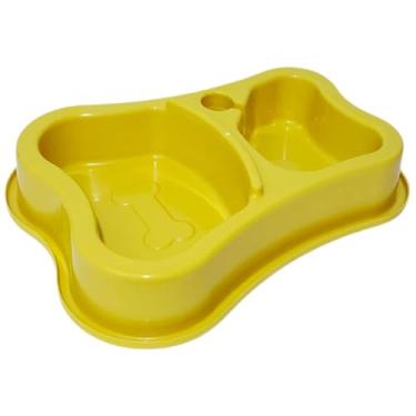 Imagem de Comedouro e Bebedouro Duplo Automatico para Caes Garrafa Pet Anti Formiga (Dourado)