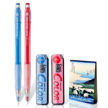 Imagem de Generic Lápis mecânico Pilot Color Eno Color, canetas vermelhas e azuis suaves, refil em cada conjunto com notas adesivas originais