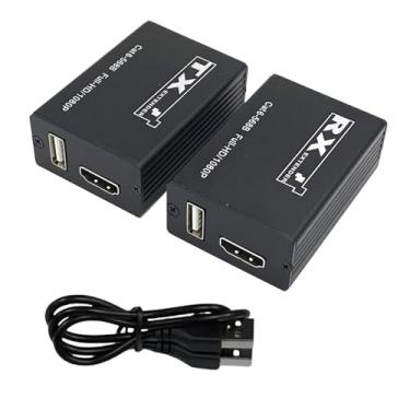 Imagem de Extensor USB HDMI KVM, 1080P estende até 30 m para câmera DVR NVR