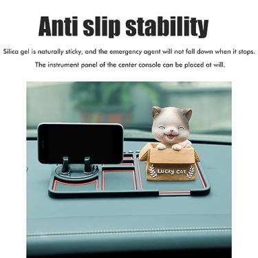 Imagem de Tapete de Painel, Almofada Adesiva para Painel de Carro Silicone Almofada de Armazenamento de Navegação Multifuncional Tapete de Painel Antiderrapante Tapete de Painel de Carro