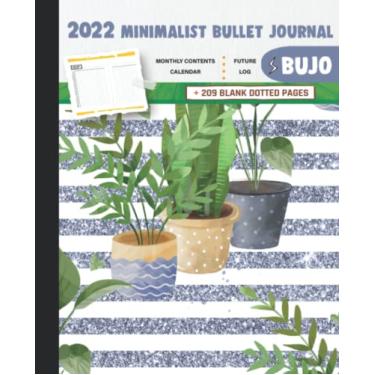 Imagem de 2022 Minimalist Bullet Journal/BUJO with Plant Addict with Blue Ruban Cover: Basic Bujo | Classic Bullet Journal Help You Organize Your Life With A ... And Dotted Pages | 240 Pages | 7.5 * 9.25