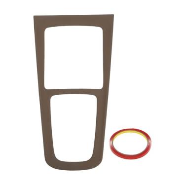 Imagem de TUCKBOLD Painel de console central adesivo de couro sintético para Mercedes-Benz GLA/GLB/EQA/EQB 20-24 Painel de mudança de marchas de controle central interior marrom escuro