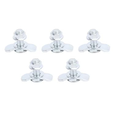 Imagem de 5 Peças de Parafuso Rosqueado Em L, Encaixe Duplo de Parafuso Prisioneiro, M10 X 30mm, Encaixe de Porca Roscada de Pino Duplo Em L, Parafuso de âncora de Amarração (Prata)