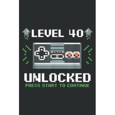 Imagem de Level 40 Unlocked Funny Video Gamer 40Th Birthday Gaming Meme: DOG JOURNAL - 6" x 9", 100 Pages: Wide Ruled Paper Notebook Journal | Pretty Wide Blank ... for Home School College for Writing Notes.