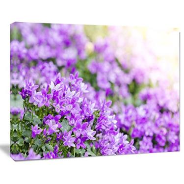 Imagem de Designart PT14137-20-12 Lindo buquê de flor de campanula - Arte grande em tela floral, 30,5 cm A x 50,8 cm L x 2,5 cm P 1P