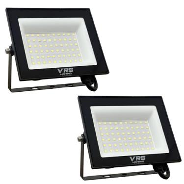 Imagem de Refletor Led 100w Holofote Branco Frio 6500k IP67 Bivolt VRS Lighting (Kit 2 Unidades)