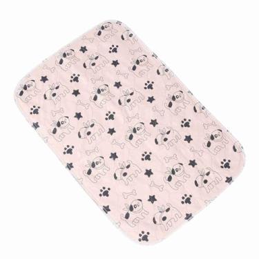 Imagem de Almofada de Xixi de Cachorro Reutilizável à Prova D'água Lavável Tapete de Urina de Animal de Estimação Padrão de Osso de Desenho Animado para Caixa de Canil de Treinamento