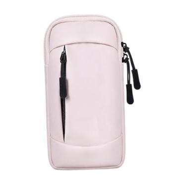 Imagem de Dynwave Braçadeira esportiva, carteira para braço de corrida com alça ajustável, bolsa de suporte para telefone, capa para telefone para caminhadas, academia, Rosa