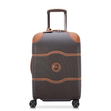 Imagem de DELSEY Paris Mochila Chatelet Hardside 2.0 com rodas giratórias, marrom, bagagem de mão de 50 cm, sem freio