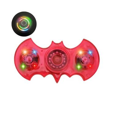 Imagem de Hand Spinner Com Luzes Led Brinquedo Giratorio Antistress Pop It Toy Vermelho