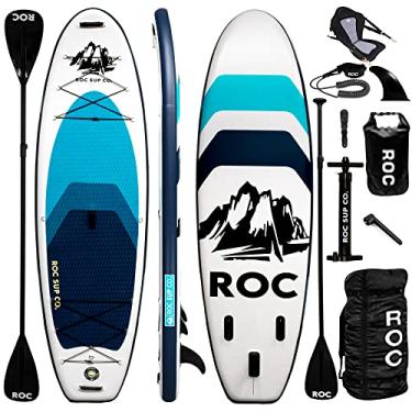 Imagem de Roc Pranchas De Stand Up Paddle Infláveis De 10 Pés E 6 Pol. Com Acessórios De Prancha De Paddle Sup Premium, Design Amplo E Estável, Deck Confortável Antiderrapante Para Jovens E Adultos (Assento Roy