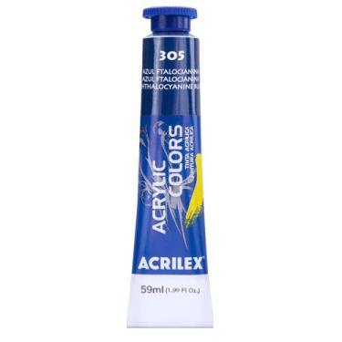 Imagem de Tinta acrylic colors acrilex 59ml escolha a cor, 305 - AZUL FTALOCIANI