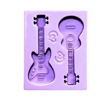 Imagem de F1809 molde de silicone violão guitarra confeitaria biscuit - Confeita