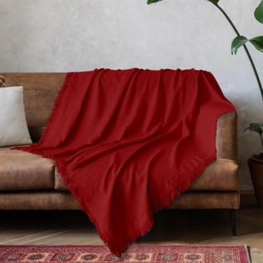 Imagem de Manta Para Sofa e Cama Decorativa 1,40m x 1,70m Viena Lisa 100% Algodã