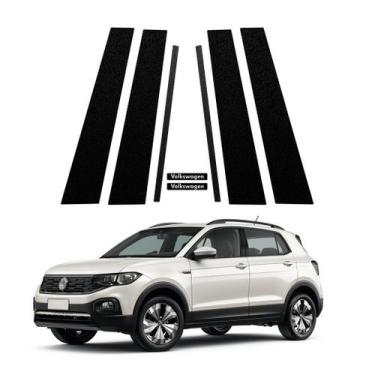 Imagem de Adesivo Blackout Coluna De Porta Tcross Aplique Preto Wb570 - Resitank