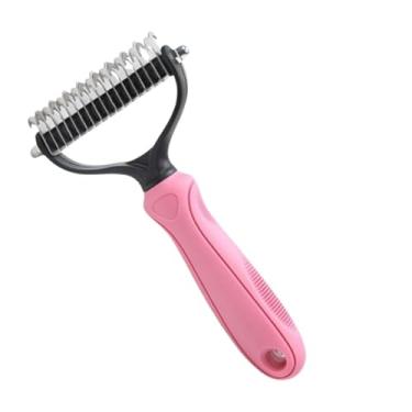 Imagem de Desembolador de Pêlos Pet Rosa Duplo Grande para Cachorro e Gato