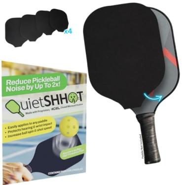 Imagem de Quietshhot Redutor de som de remo Pickleball – Silenciador de remo – Redutor de ruído Pickleball (tamanho de remo padrão/híbrido 26,7 cm x 19,3 cm - 4 blocos)