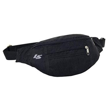 Imagem de Pochete c/ 2 divisões PC6200, Unissex, LS Bolsas, Preta