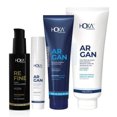 Imagem de Kit manutenção capilar argan home  bbcream 11 em 1 hoka - HOKA PROFESS