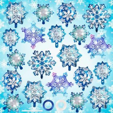 Imagem de Balões de Floco de Neve AIQINHU - 24 Unidades para Decoração de Festa