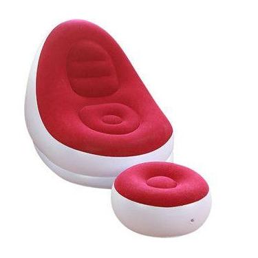Imagem de Sofá Poltrona Inflável Impermeável com Puff e Almofada de Pé  Conforto