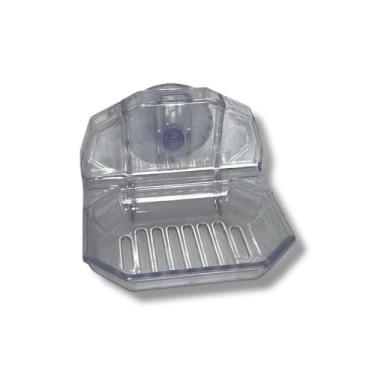 Imagem de Saboneteira de Acrílico com Ventosa – Fixação Forte na Parede, Sem Furos, Ideal para Banheiro e Pia!