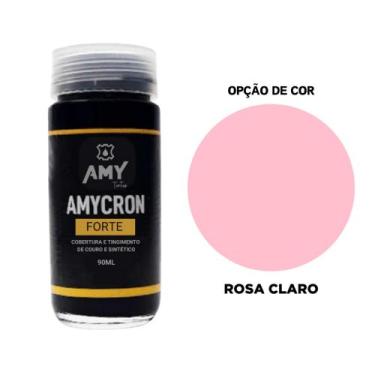 Imagem de Tinta Para Volante De Couro Amycron Forte 90ml, Rosa Claro